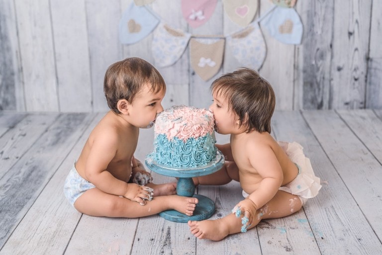 Fotografia de smash cake en palma de mallorca